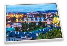 Prague Czech Republic Charles Bridge CANVAS FLOATER FRAME Wall Art Print