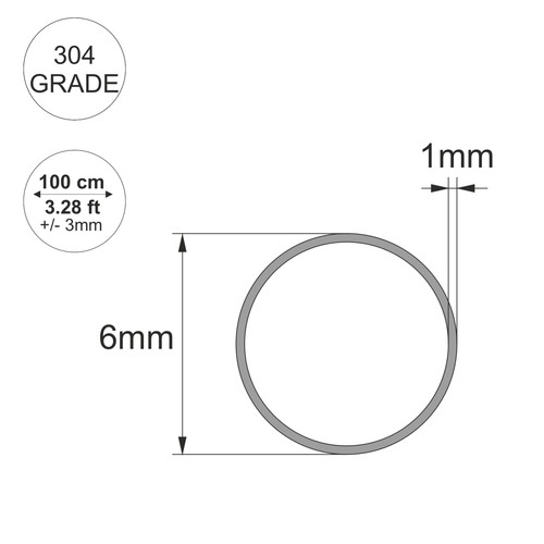 Stainless steel round tube - round,