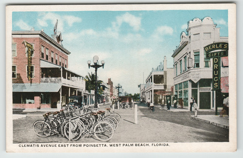 Postcard vtg parked - postcard, vtg.