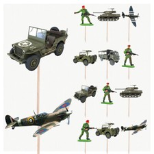 Army Military Birthday Cupcake