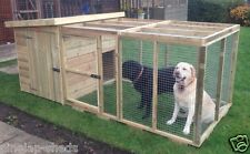 PENT PET/DOG  KENNEL PLUS FRONT RUN TANALISED WOODEN KENNEL