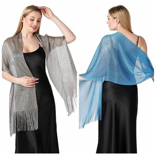 Shiny shimmer shawl and wrap - and,