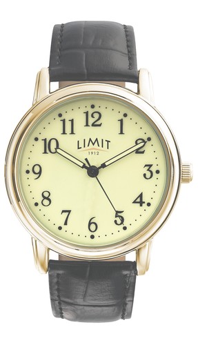 Limit 37mm mens round - limit, gold