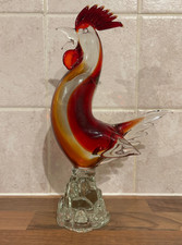 Murano Glass Red Rooster