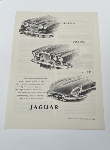 Jaguar cars advert from 1962 - advert,