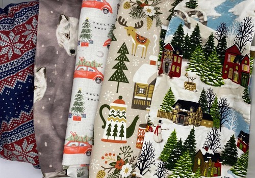 Christmas jersey fabric - jersey,