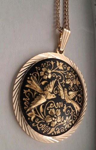 Large damascene pendant - pendant, 2