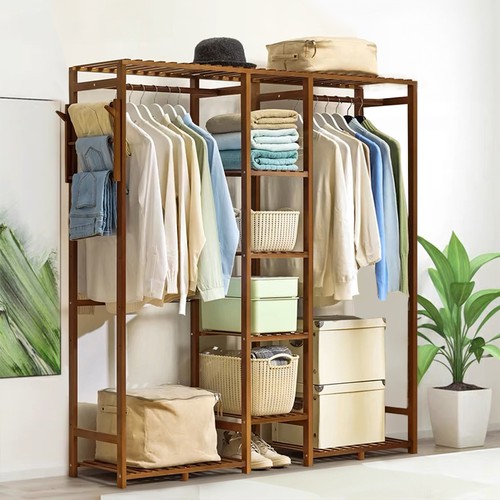Open wardrobe wooden - open,
