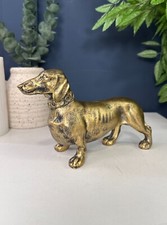 Gold Sausage Dog Ornament –