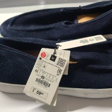 Zara men’s Slip Suede Navy