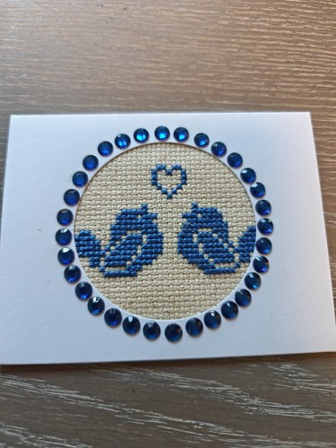 Handmade cross stitch card - handmade,