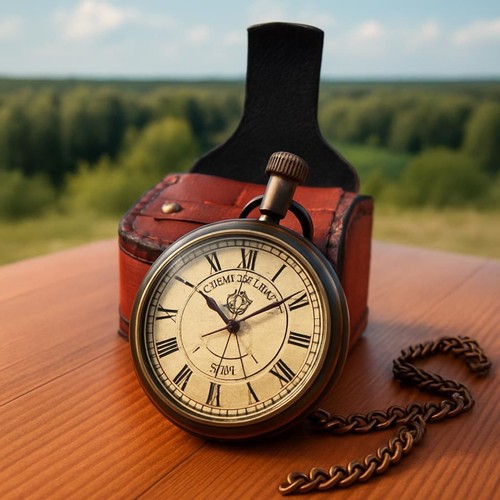 Antique style brass pocket - style,