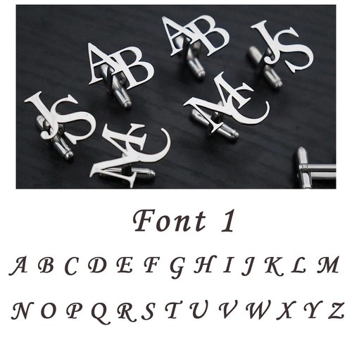 Custom initials cufflinks - custom,