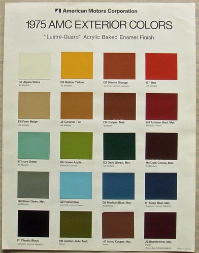 Amc cars exterior paint - amc,