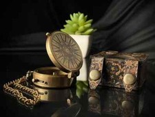 Brass Working Compass Engraved