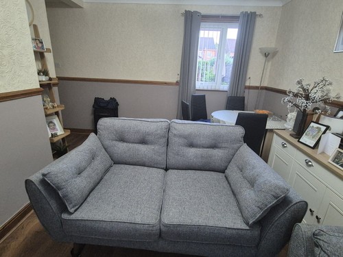 Grey fabric seater sofa - grey,