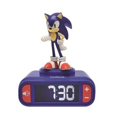 Lexibook 3D Sonic The Hedgehog Childrens Clock With Night Light