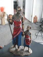leonardo collection masai 2003 detailed mother and child figurine collectable