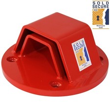 SOLD SECURE GOLD MAMMOTH BOLT IN HEAVY DUTY MOTORCYCLE GROUND WALL ANCHOR GRD001