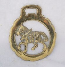 Antique Horse Brass Heavy Horse TRADITIONAL CART HORSE WITH TACK DESIGN  (HB64)