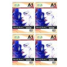 [Set of 4] Spiral Sketch Pad