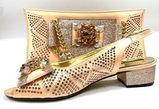 Peach  Italian matching shoes
