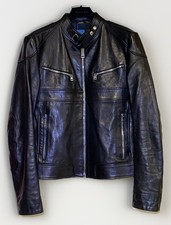 Gucci Men’s Rider Calf Leather Jacket Black IT48 UK38 M Slim RRP £2,890