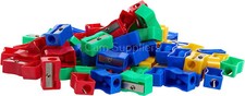 Plastic Pencil Sharpener Kids Colours Single Hole For School Home Office