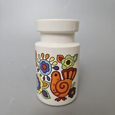 Lord Nelson Pottery Gaytime Sugar & Flour Sifter Jar Vintage 1960s Floral Design