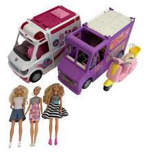 Barbie Doll Lot Food Truck Ambulance Scooter Accessories Playset - F14 O798
