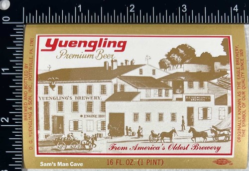 Yuengling premium beer label - beer,