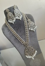 Imitation Gold Mala set Pakistani Long Necklace Rani Haar Indian Long Mala