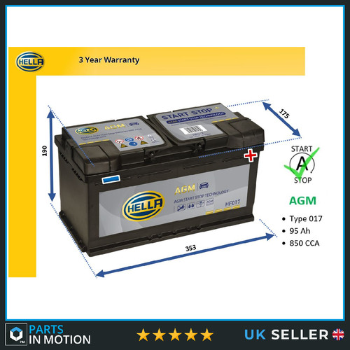 Hella classic agm car battery - car,