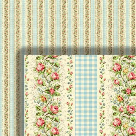 Dolls house wallpaper - dolls, regency