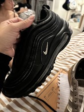 Nike Air Max 97s Triple Black Size UK 5 SPORTS RUNNING SNEAKERS 0114
