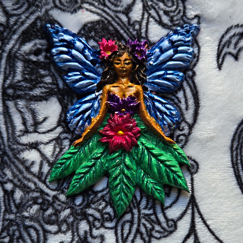 Handmade painted fairy fridge - fairy,