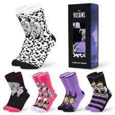 Disney Womens Socks, Disney Villains Socks for Ladies, Disney Gifts