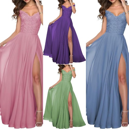 Off shoulder bridesmaid dress - shoulder,