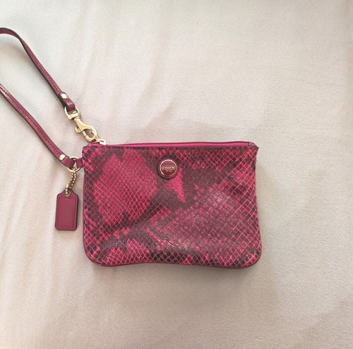 Coach python embossed leather - python,