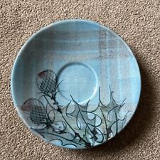 Tain Pottery Thistle On Tartan Design 18cm Plate
