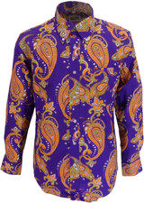 Mens 70s Purple Psychedelic