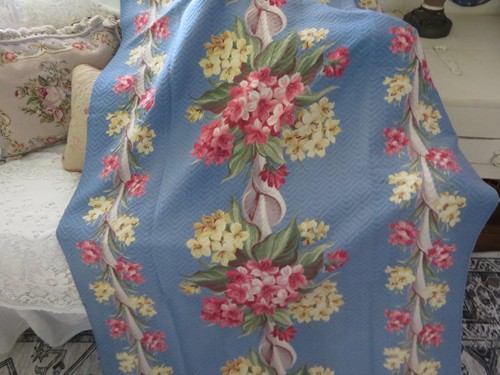 1940 scrolls pink florals - 1940's,