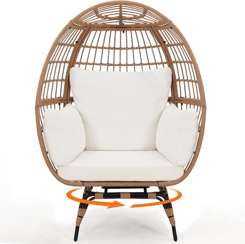 Oversized swivel egg chair - egg, w/