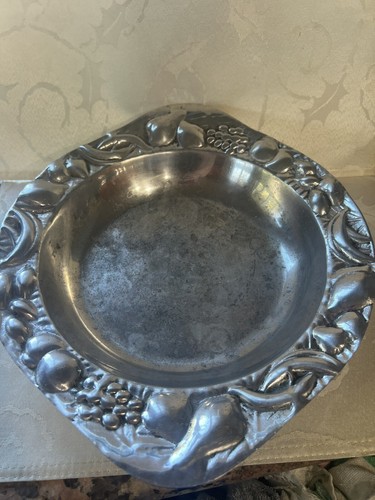 Vtg large pewter - large, oval