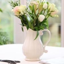 White Pitcher Jug Flower Vase
