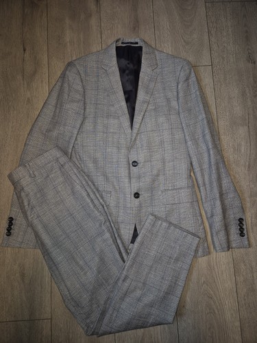 Mens reiss grey checked suit - reiss,