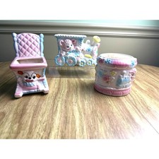 Vintage Relpo Nursery Planters Set –  2118 Carousel, Japan JN-4124 Lamb Train 