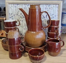 Vintage Strata Monterrey 26 Piece Coffee Set made by British Anchor 1960s