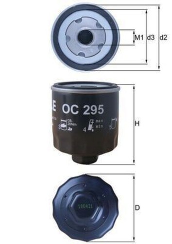 Oil filter mahle fits seat - oil,