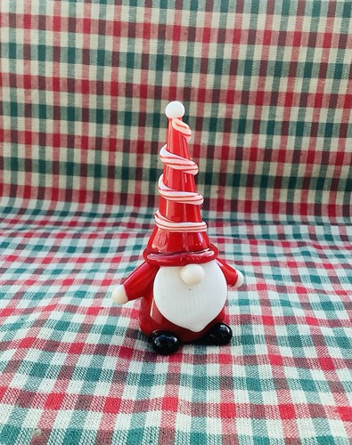 Blown glass mini santa gonk - mini,